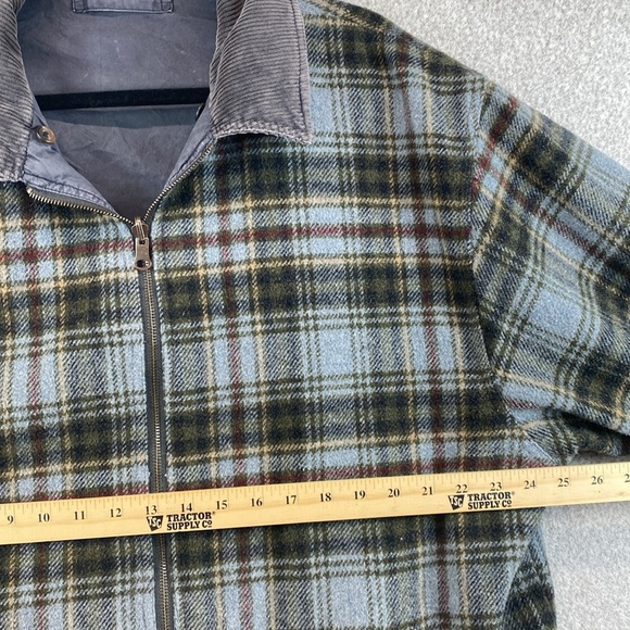 Vtg Pacific Trail reversible chore coat corduroy collar tartan plaid L jacket - Picture 7 of 11